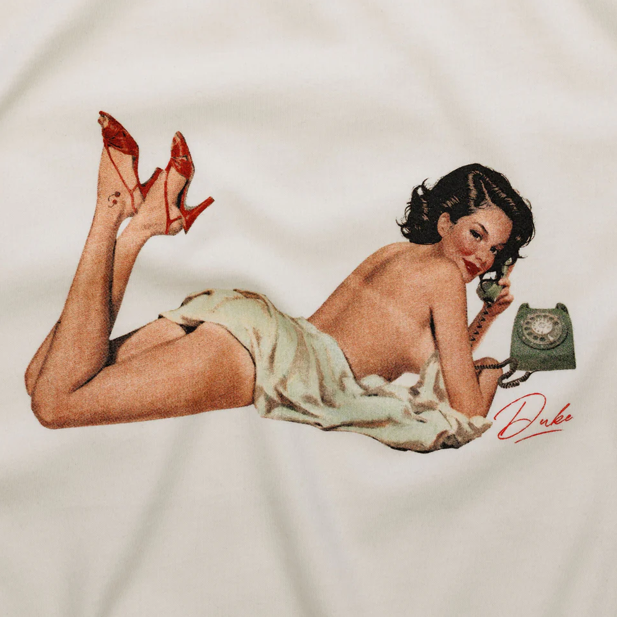 Duke + Dexter Pin Up I Vintage White T-Shirt