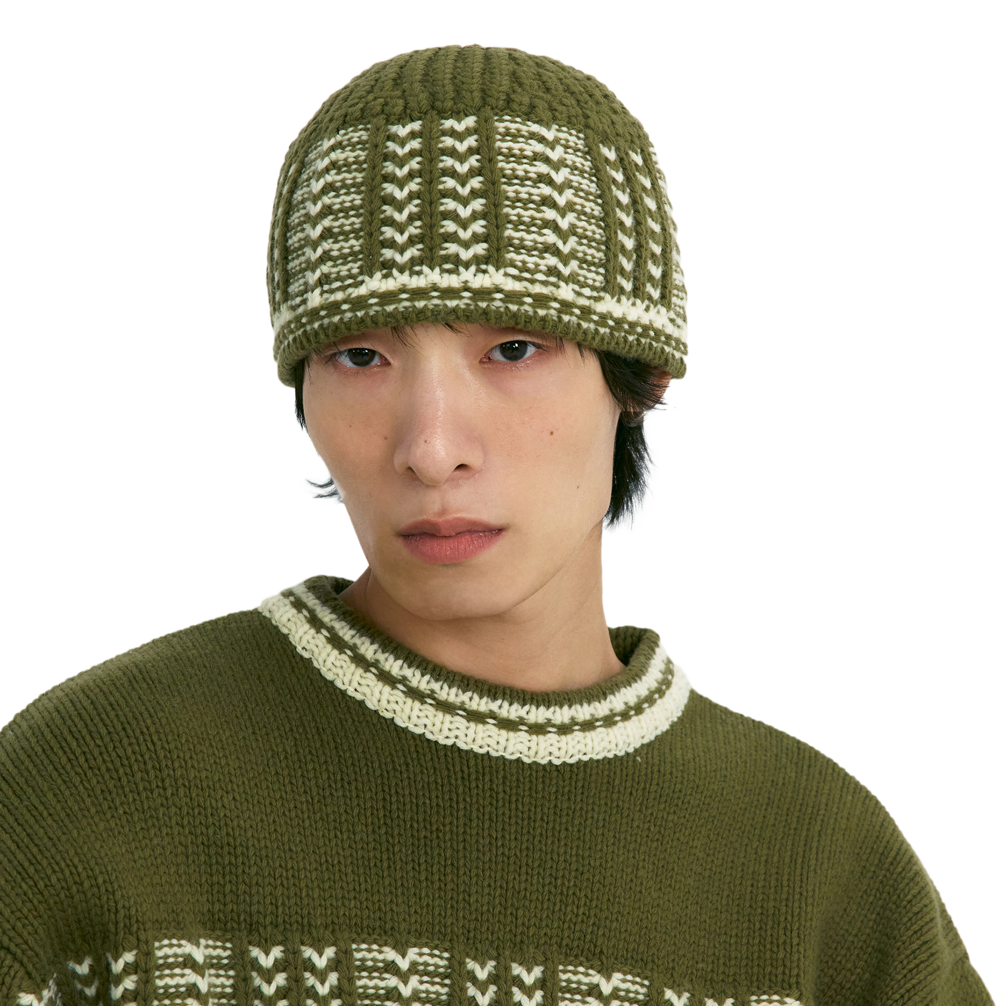 Low Classic Women's Jacquard Knit Beanie Khaki