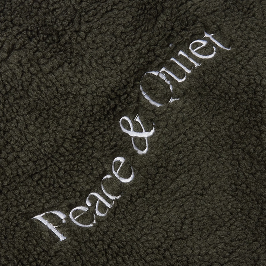 Museum of Peace & Quiet Wordmark Sherpa Tote Bag Forest