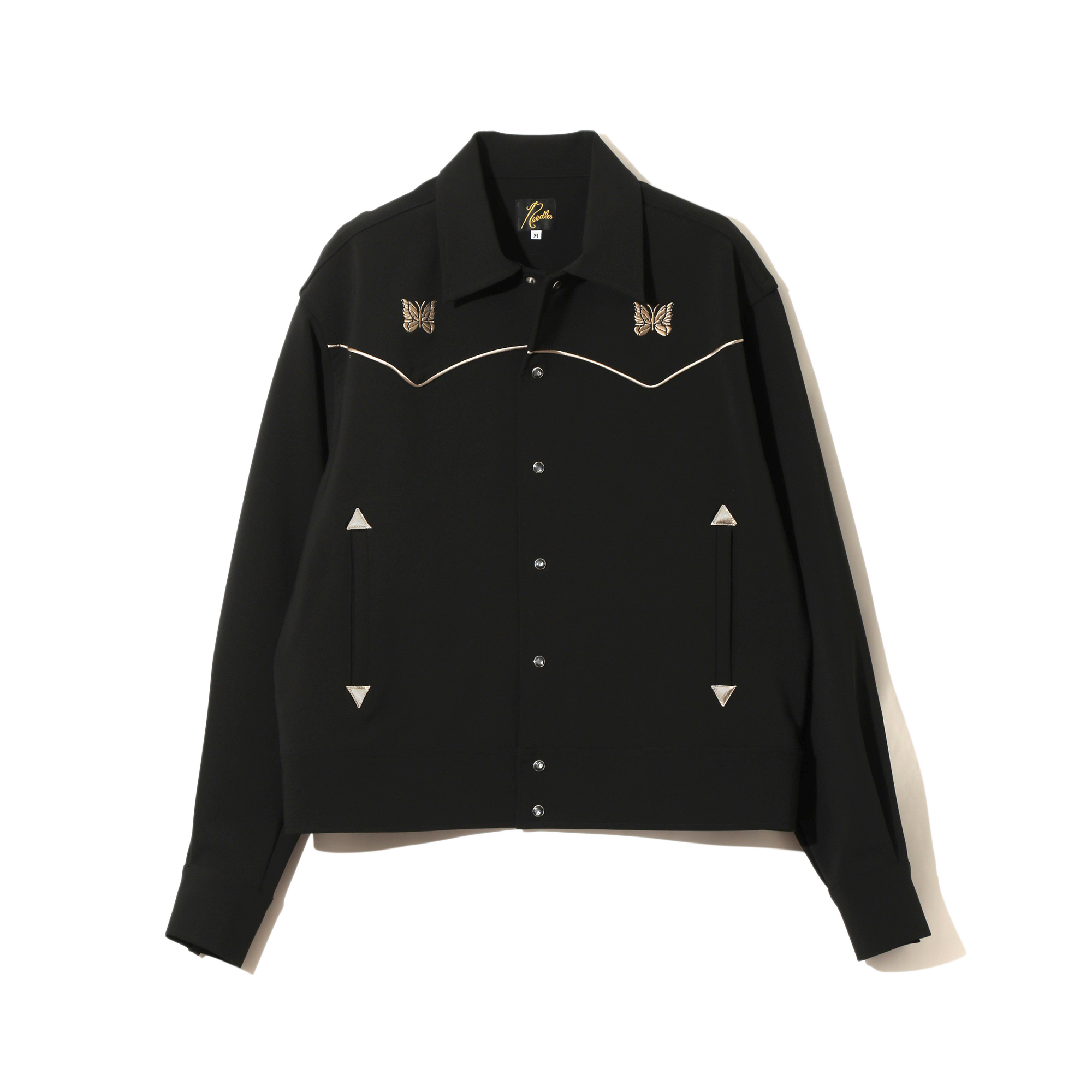 Needles Piping Cowboy Jacket Poly Double Cloth Black