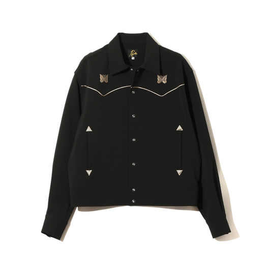 Needles Piping Cowboy Jacket Poly Double Cloth Black