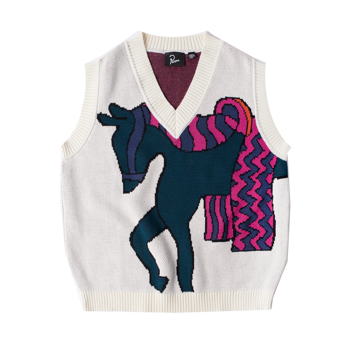 By Parra Knitted Horse Knitted Spencer Off White