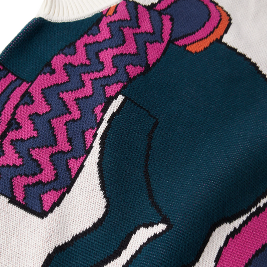 By Parra Knitted Horse Knitted Spencer Off White