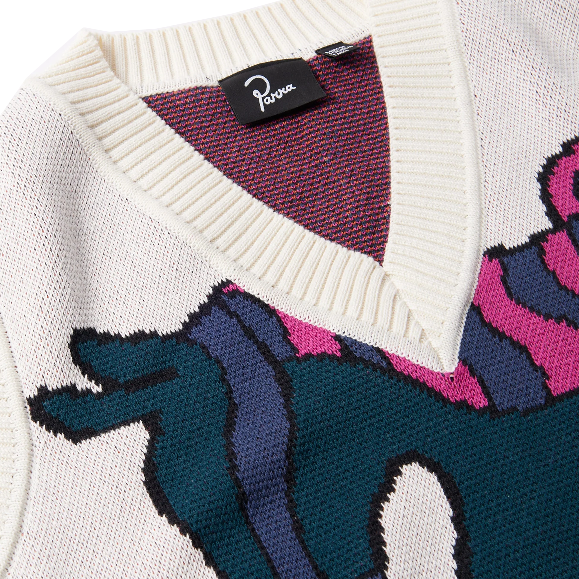 By Parra Knitted Horse Knitted Spencer Off White