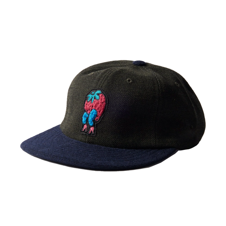 By Parra Stupid Strawberry 6 Panel Hat Hunter Green