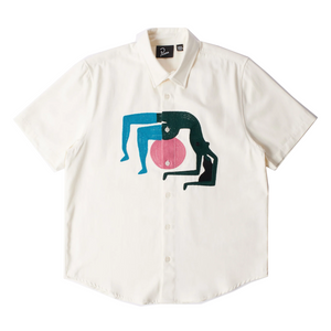 By Parra Yoga Balled Short Sleeve Shirt Off White