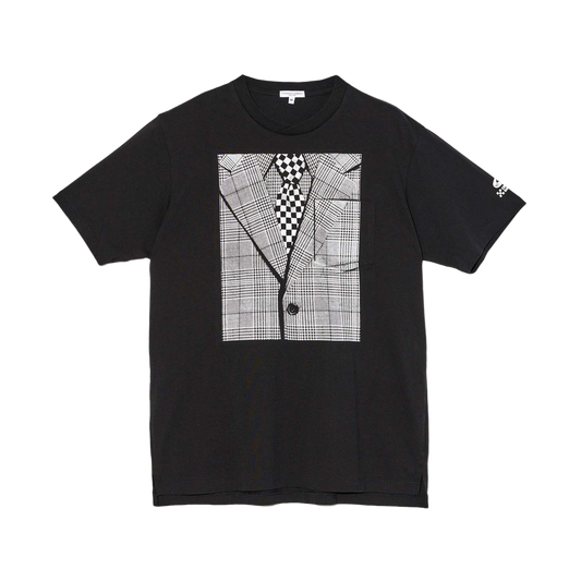 Engineered Garments Printed Cross Crew Neck T-shirt Black Suit