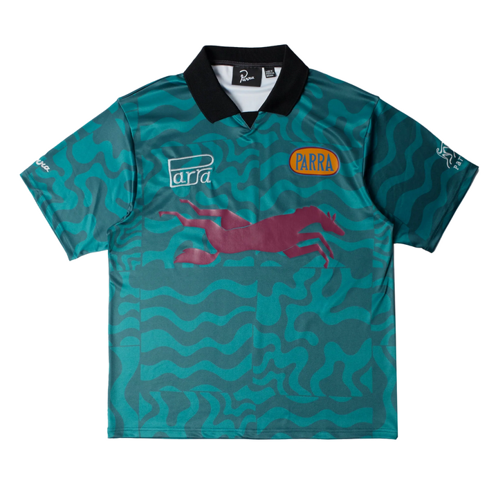 By Parra Sports Flage Polo Shirt Deep Sea Green