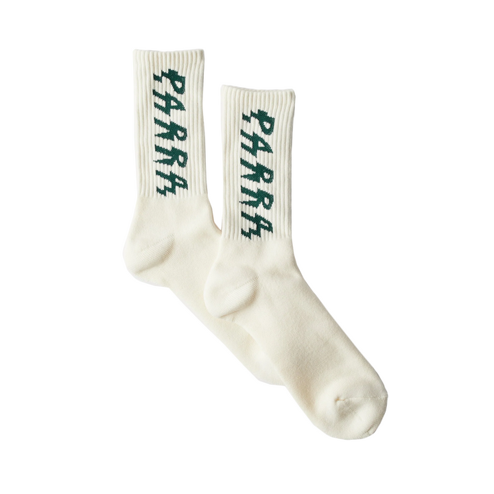 By Parra Shocker Logo Crew Socks White