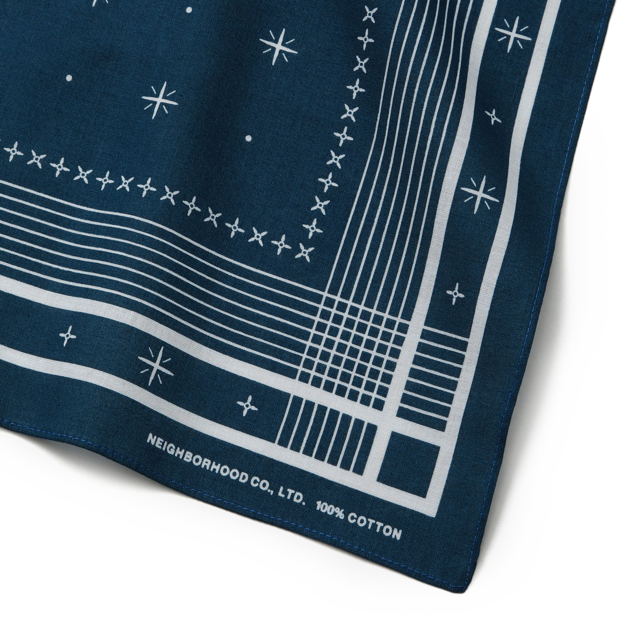 Neighborhood Line Pattern Bandana Navy