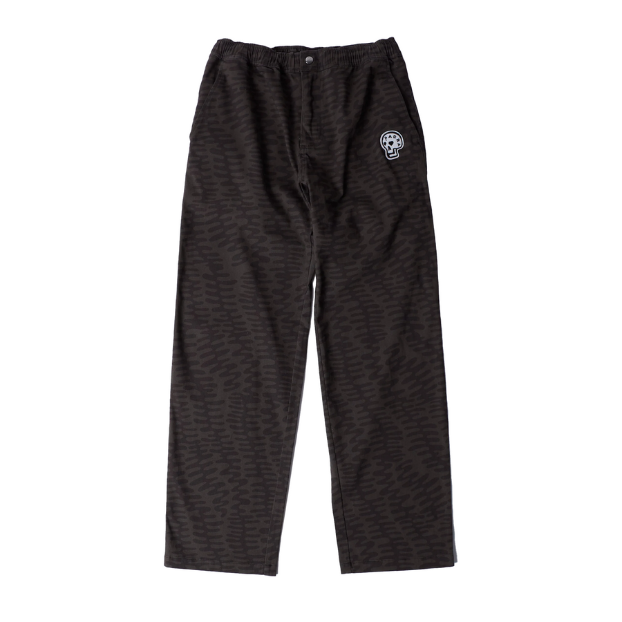 By Parra Stitched Skull Pants Washed Grey 53143