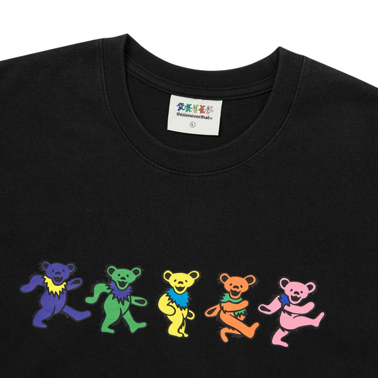 thisisneverthat x Grateful Dead Dancing Bears T-Shirt Black