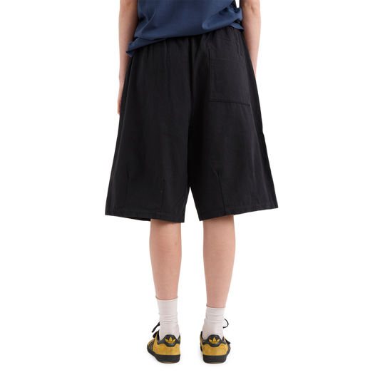 Pseushi Elasticated Cotton Shorts Black