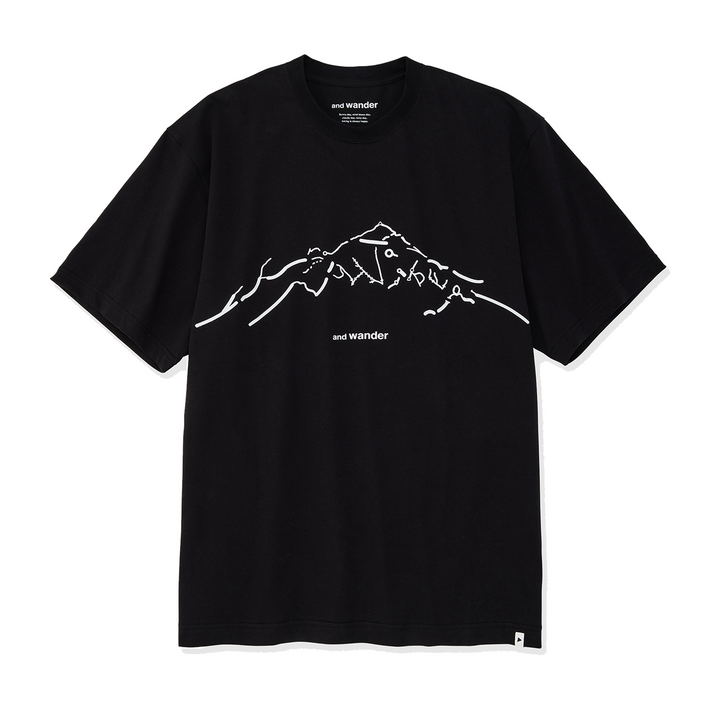 and wander Daijiro Ohara Map Key Print T-Shirt Black