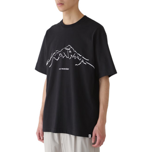 and wander Daijiro Ohara Map Key Print T-Shirt Black