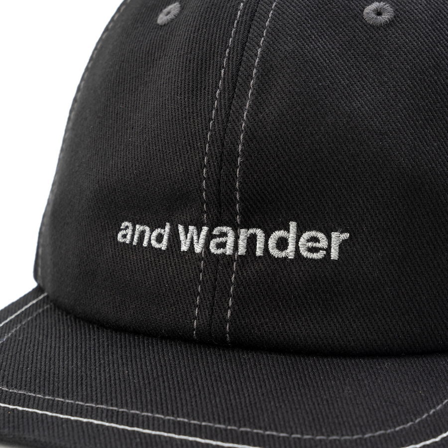 and wander Cotton Twill Cap Black