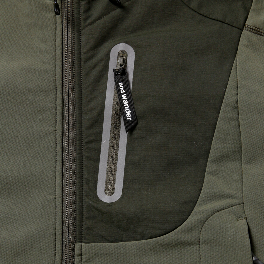 and wander Stretch Shell Jacket Khaki