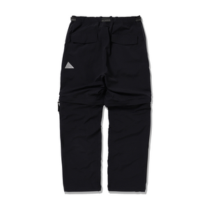 and wander NY Taffeta Hiker 2Way Pants Black