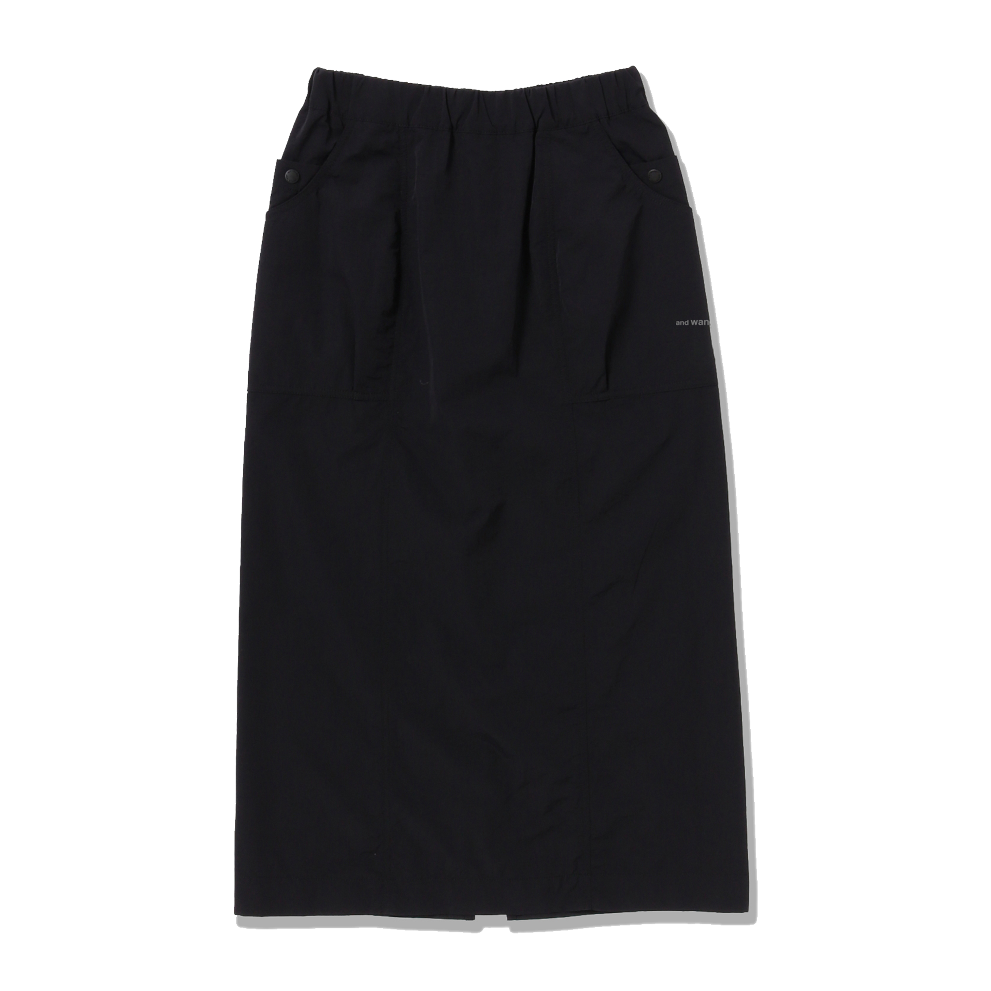 and wander Women's Crinkled Nylon Skirt Black