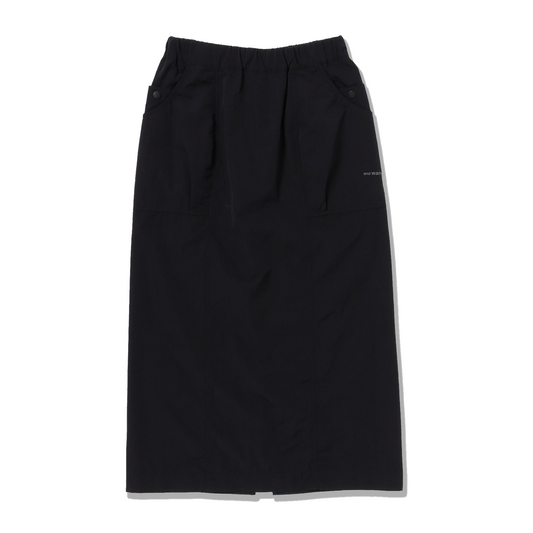 and wander Women's Crinkled Nylon Skirt Black
