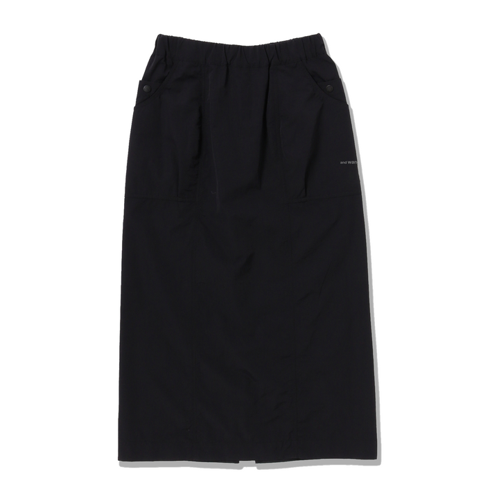 and wander Crinkled Nylon Skirt (W) Black