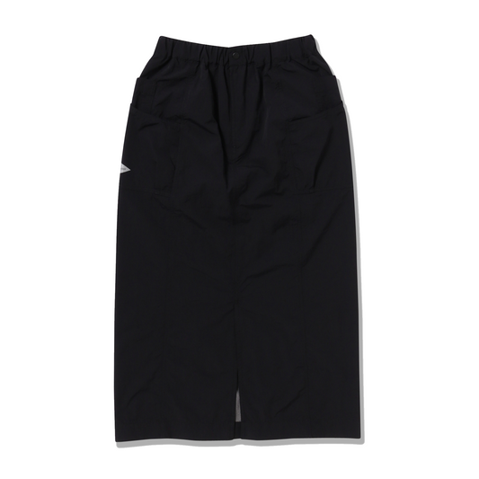 and wander Women's Crinkled Nylon Skirt Black