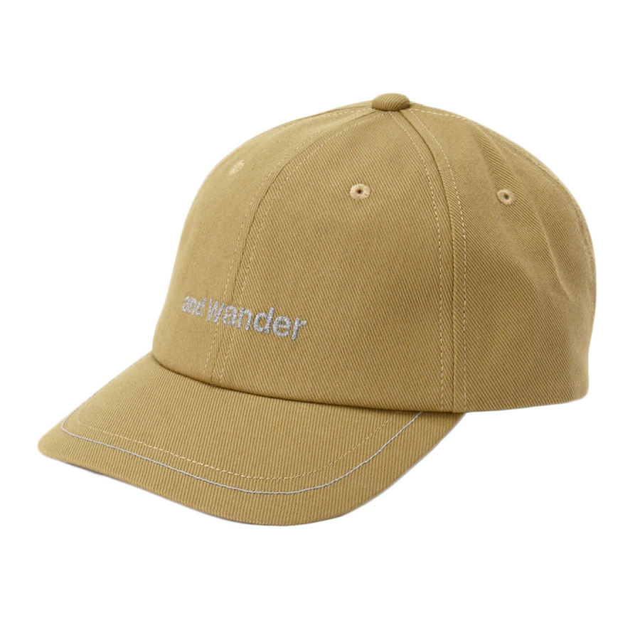 and wander Cotton Twill Cap Beige