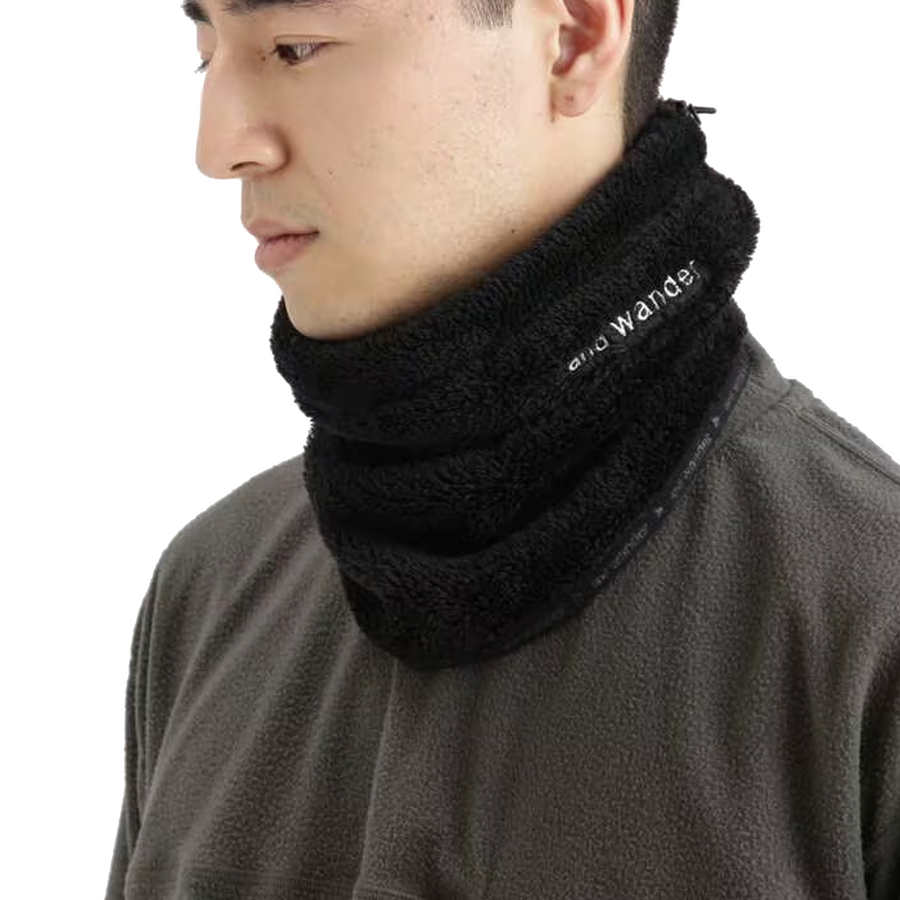 and wander High Loft Fleece Neck Warmer Black