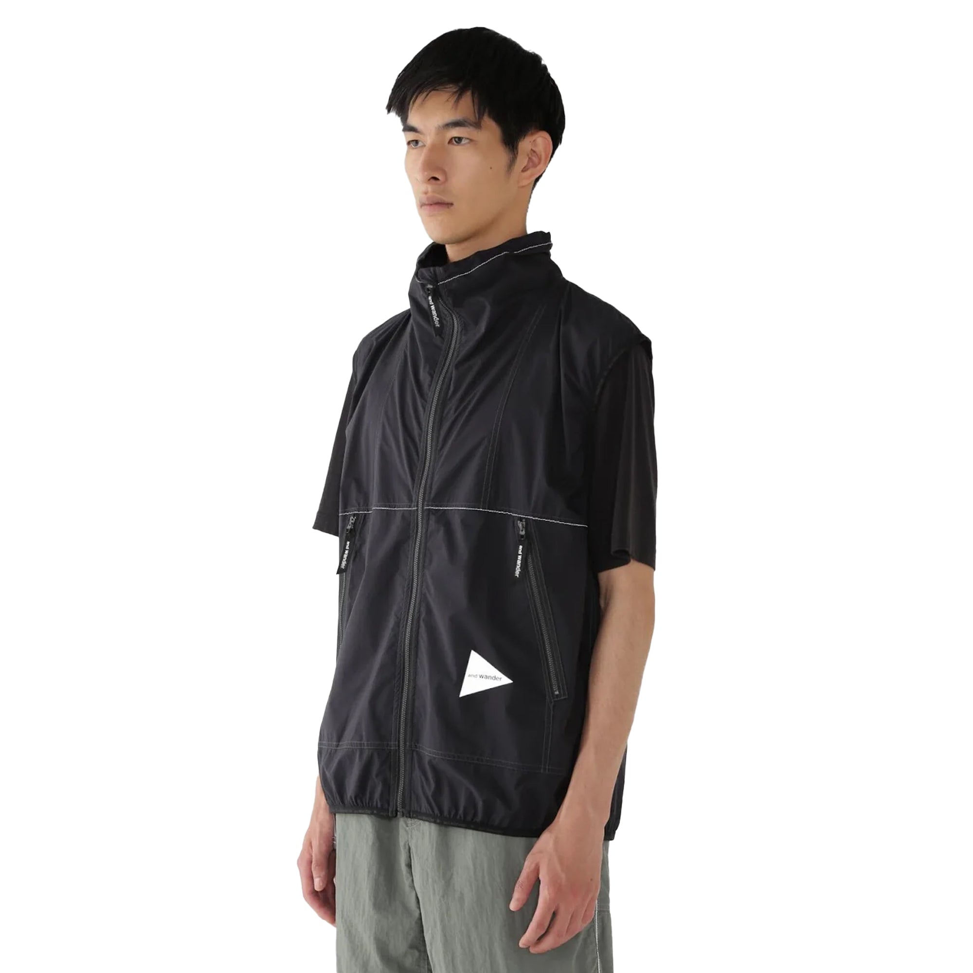 and Wander Pertex Wind Vest Black