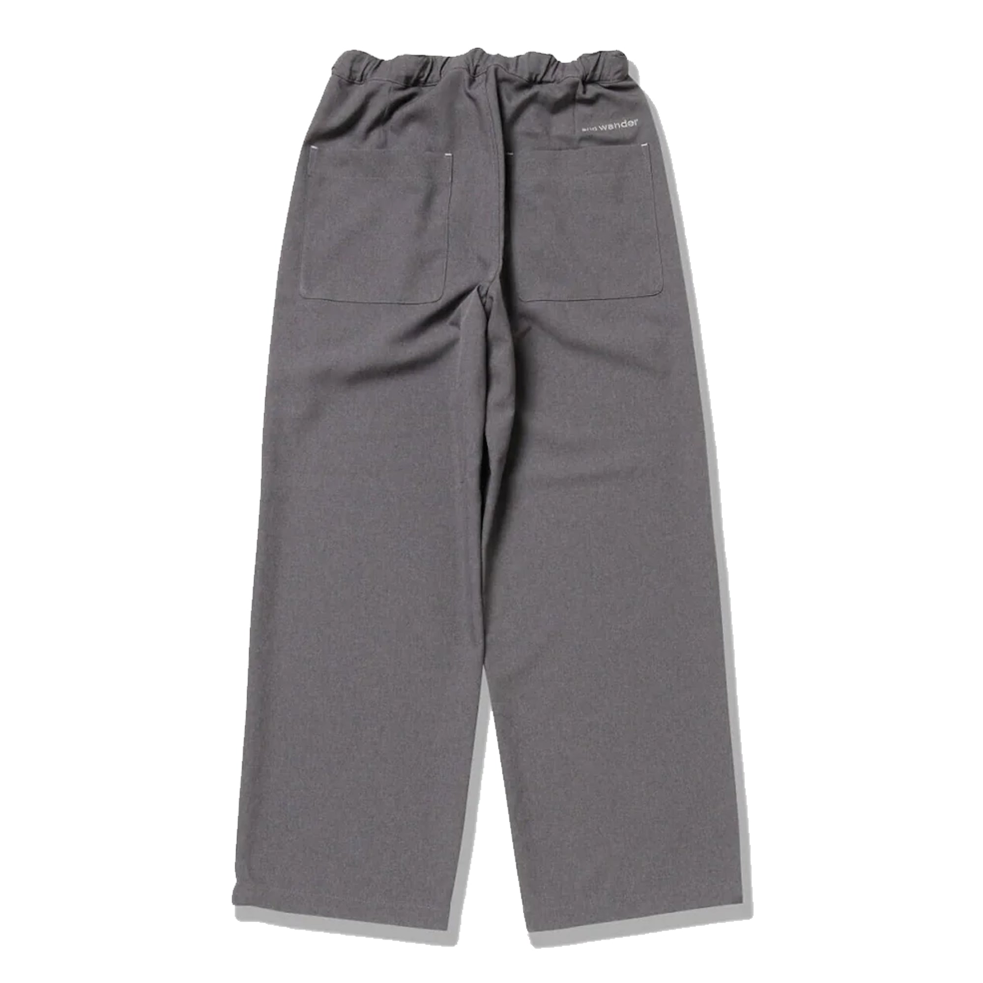 and Wander PE Melange Twill Wide Pants Gray