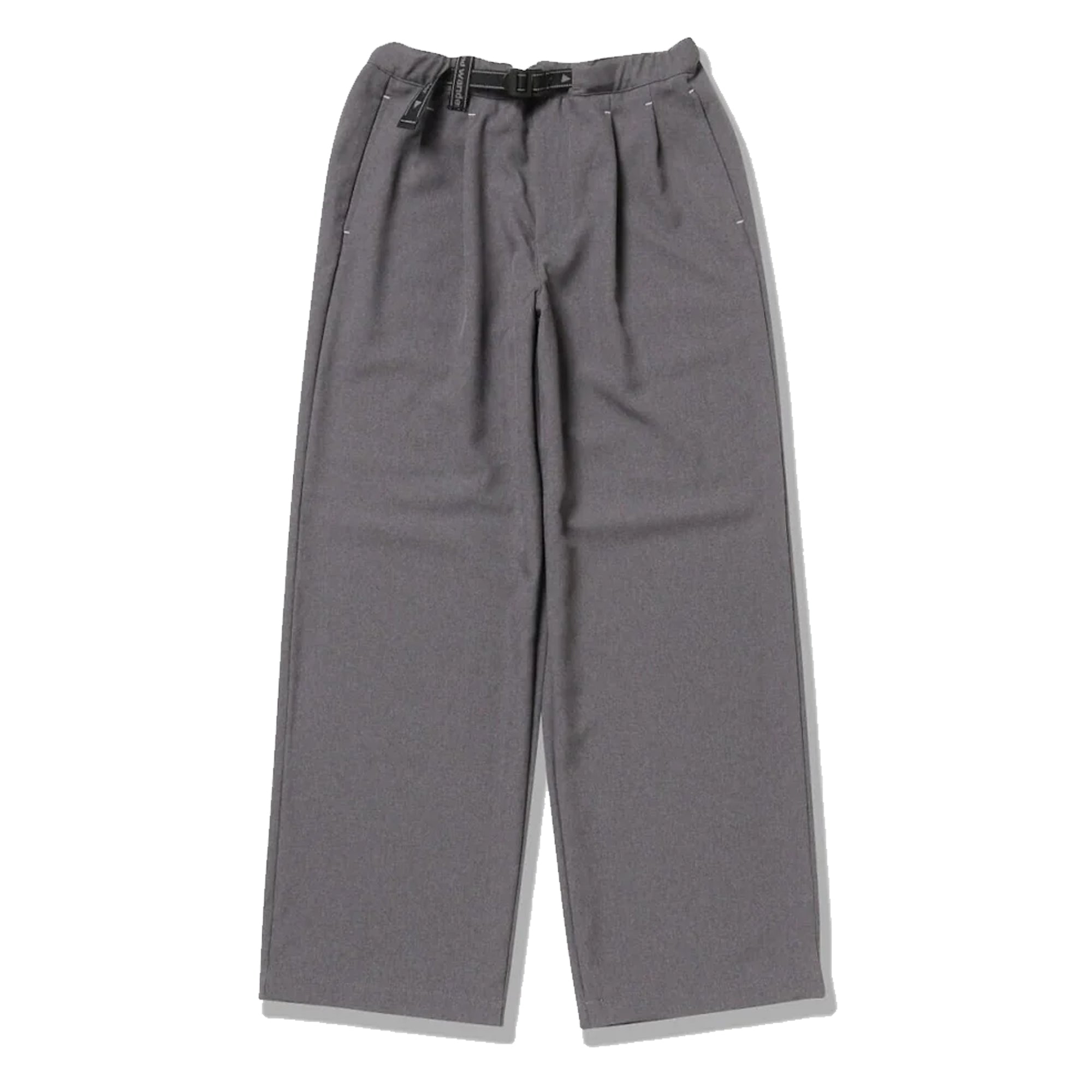 and Wander PE Melange Twill Wide Pants Gray