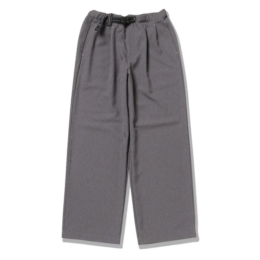 and Wander PE Melange Twill Wide Pants Gray