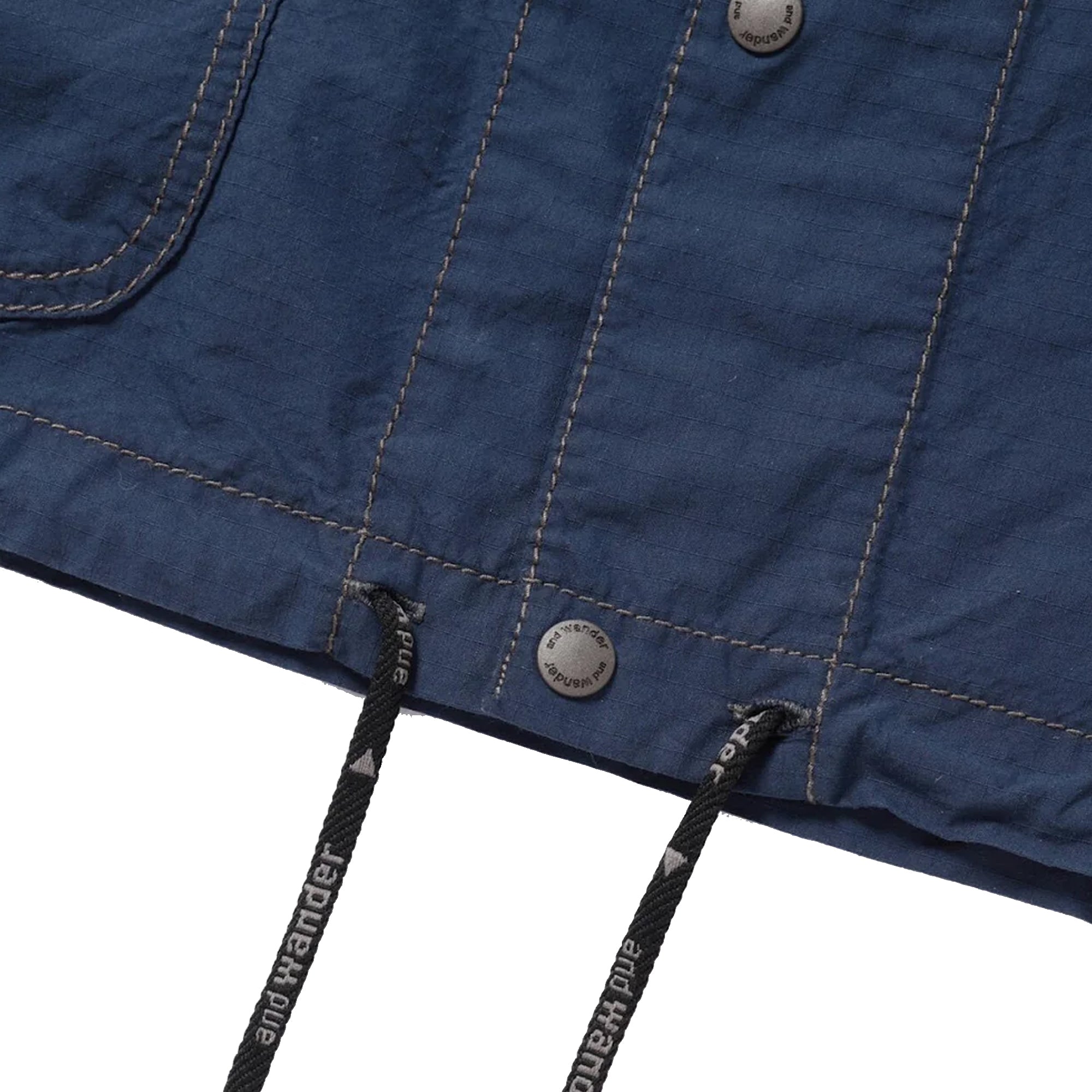 and Wander Cordura Cotton Rip Shirt Jacket Blue