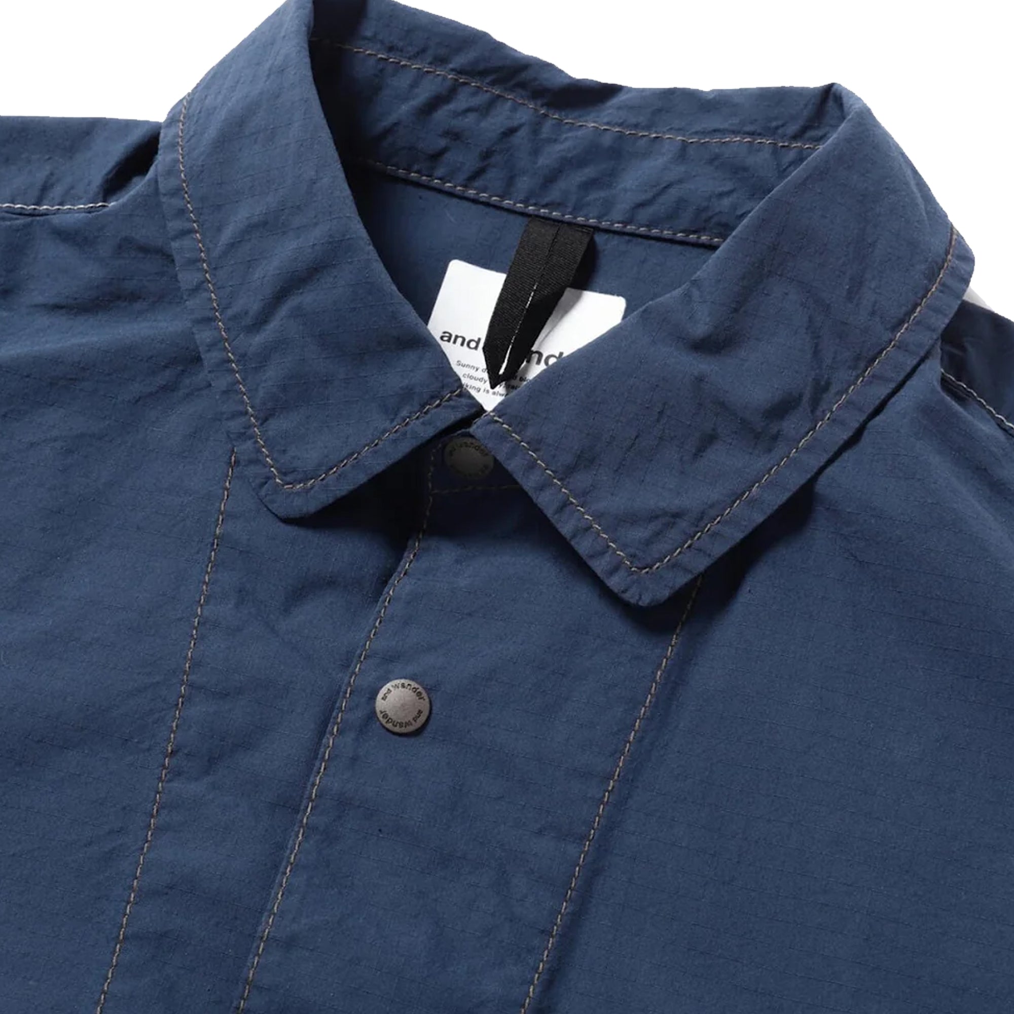 and Wander Cordura Cotton Rip Shirt Jacket Blue