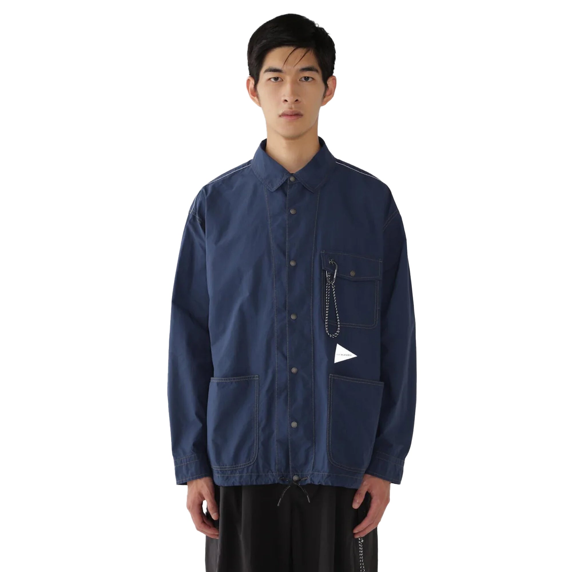 and Wander Cordura Cotton Rip Shirt Jacket Blue