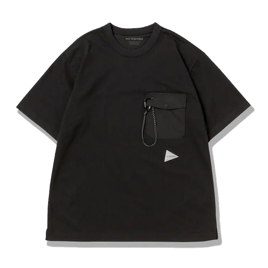 and Wander Pocket T-Shirt Black