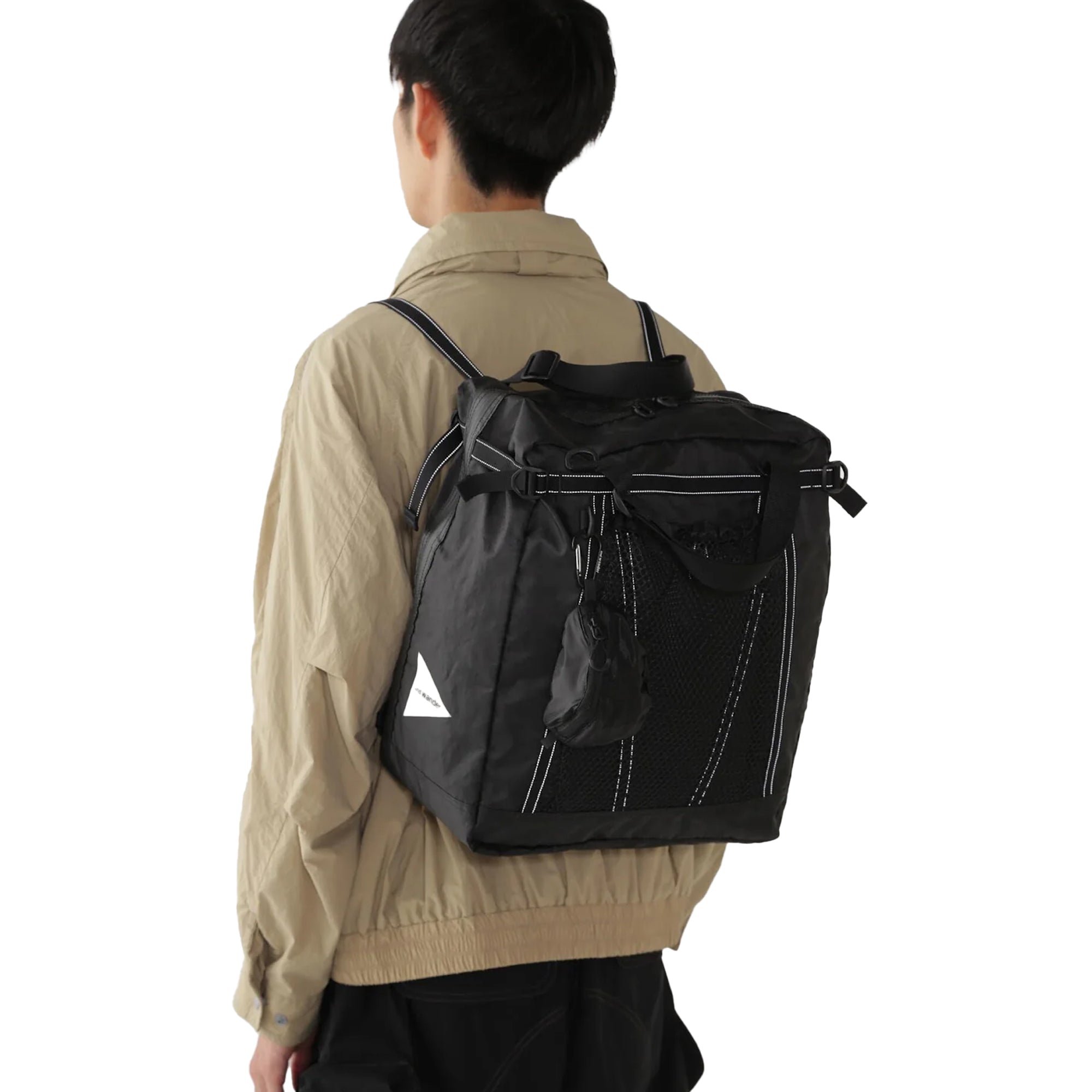 and Wander Ecopak 30L 3-Way Tote Bag Black