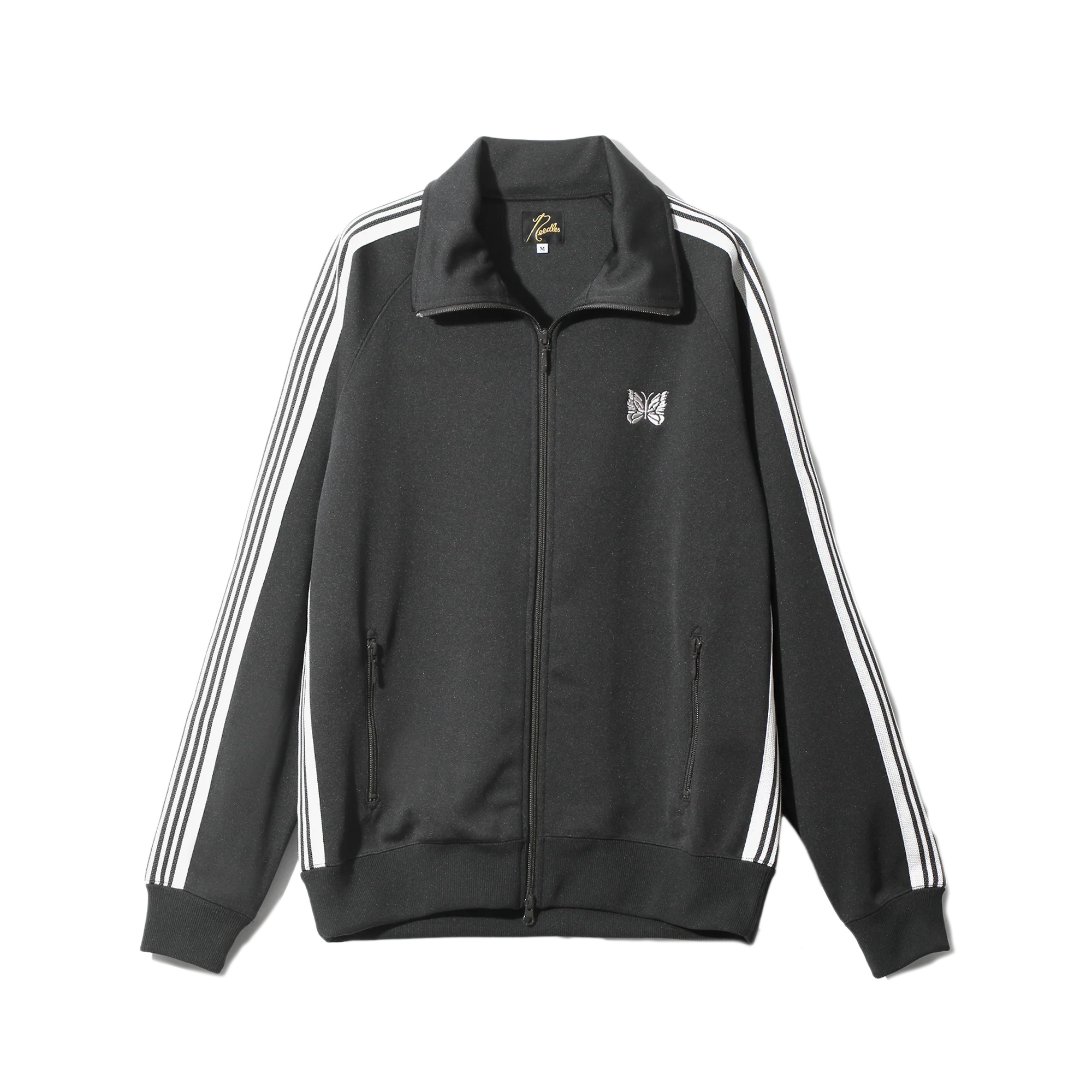 Needles Track Jacket Poly Smooth Charcoal