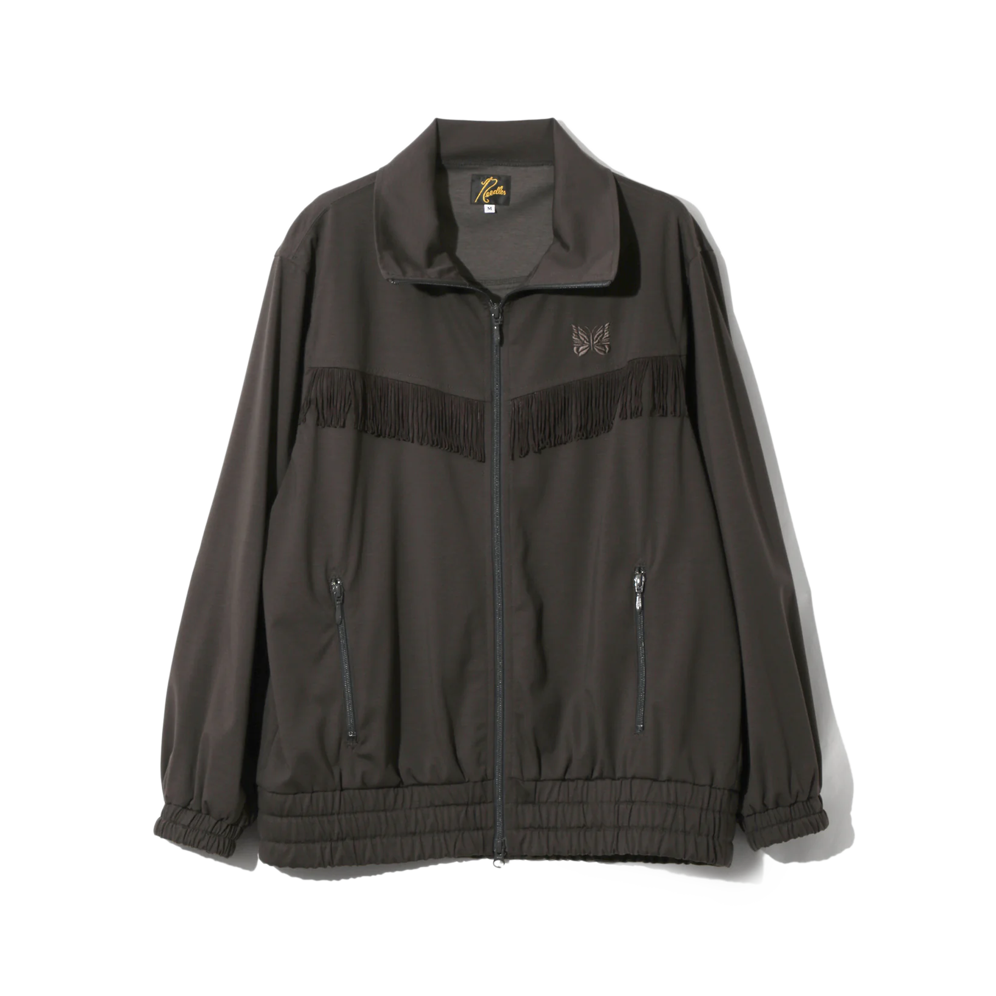 Needles Fringe Track Jacket High Count Jersey Charcoal