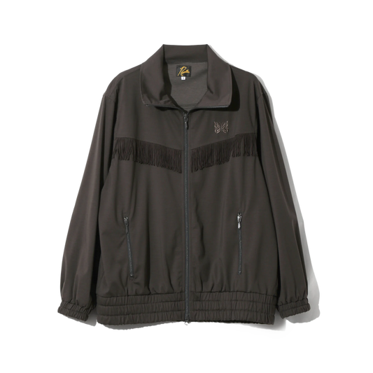 Needles Fringe Track Jacket High Count Jersey Charcoal