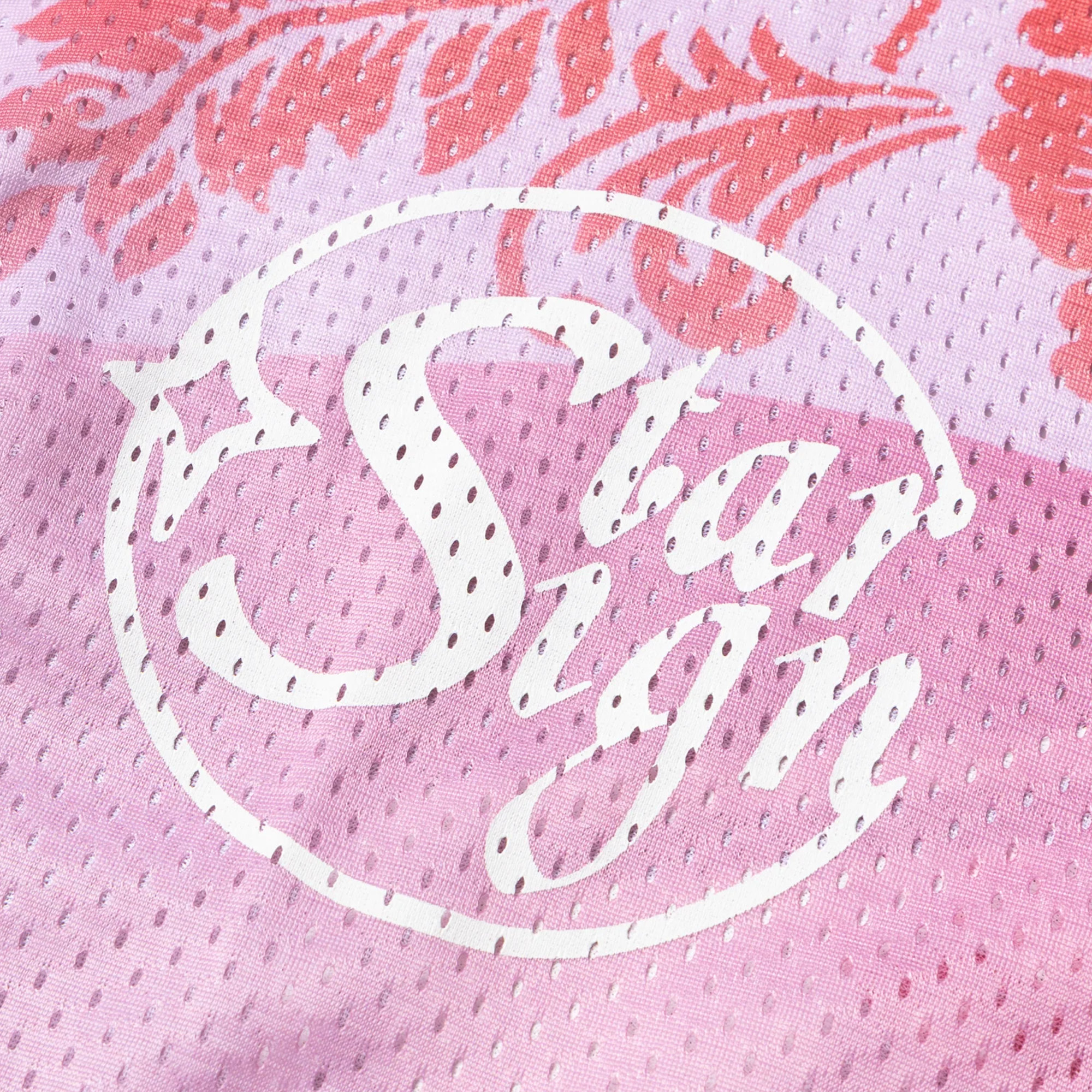 Aries Graphic Gothic Lace Airtex Long Sleeve T-Shirt Pink