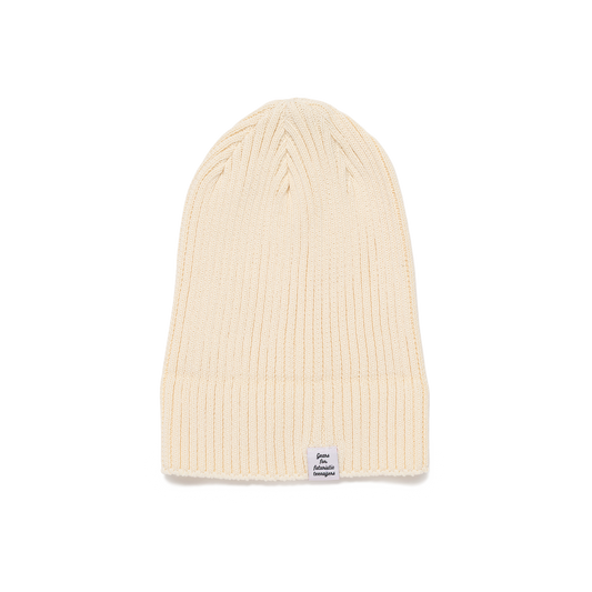 Human Made Cotton Rib Beanie White HM31GD107