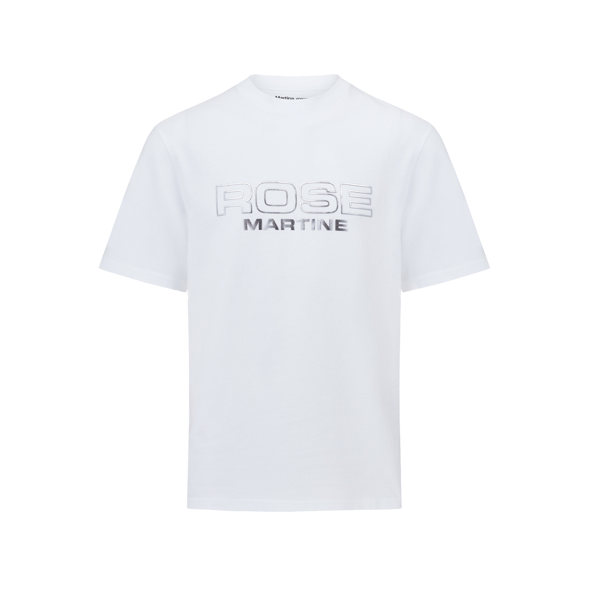 Martine Rose Classic T-Shirt White Rose Outline
