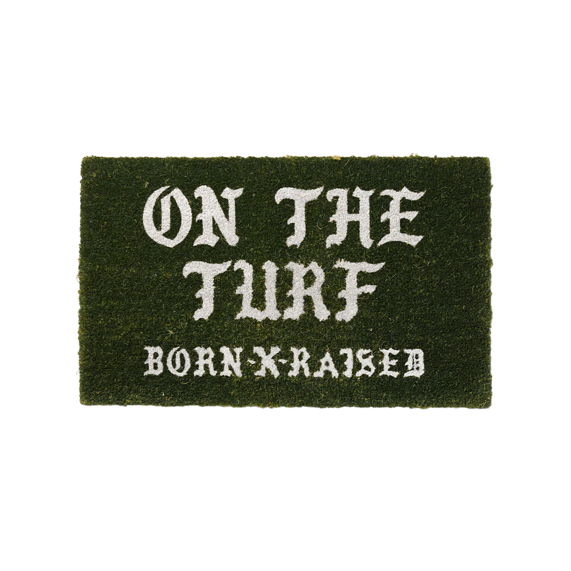 Born x Raised On The Turf Doormat Green White