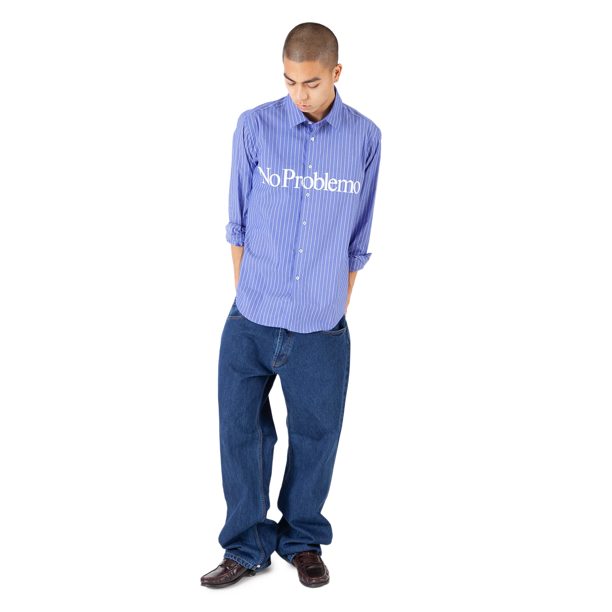 No Problemo L/S Poplin Shirt Navy