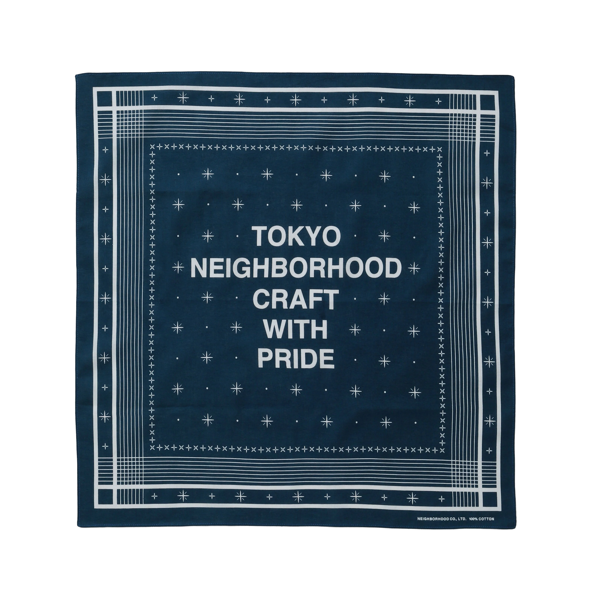 Neighborhood Line Pattern Bandana Navy
