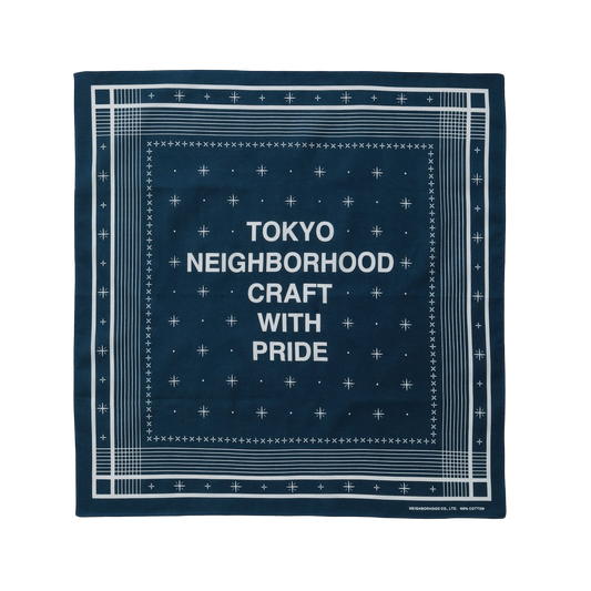 Neighborhood Line Pattern Bandana Navy