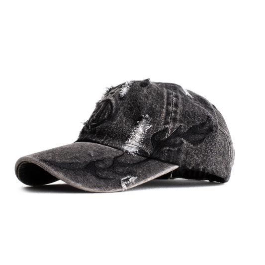 Jungles Jungles Flames Cap Washed Black
