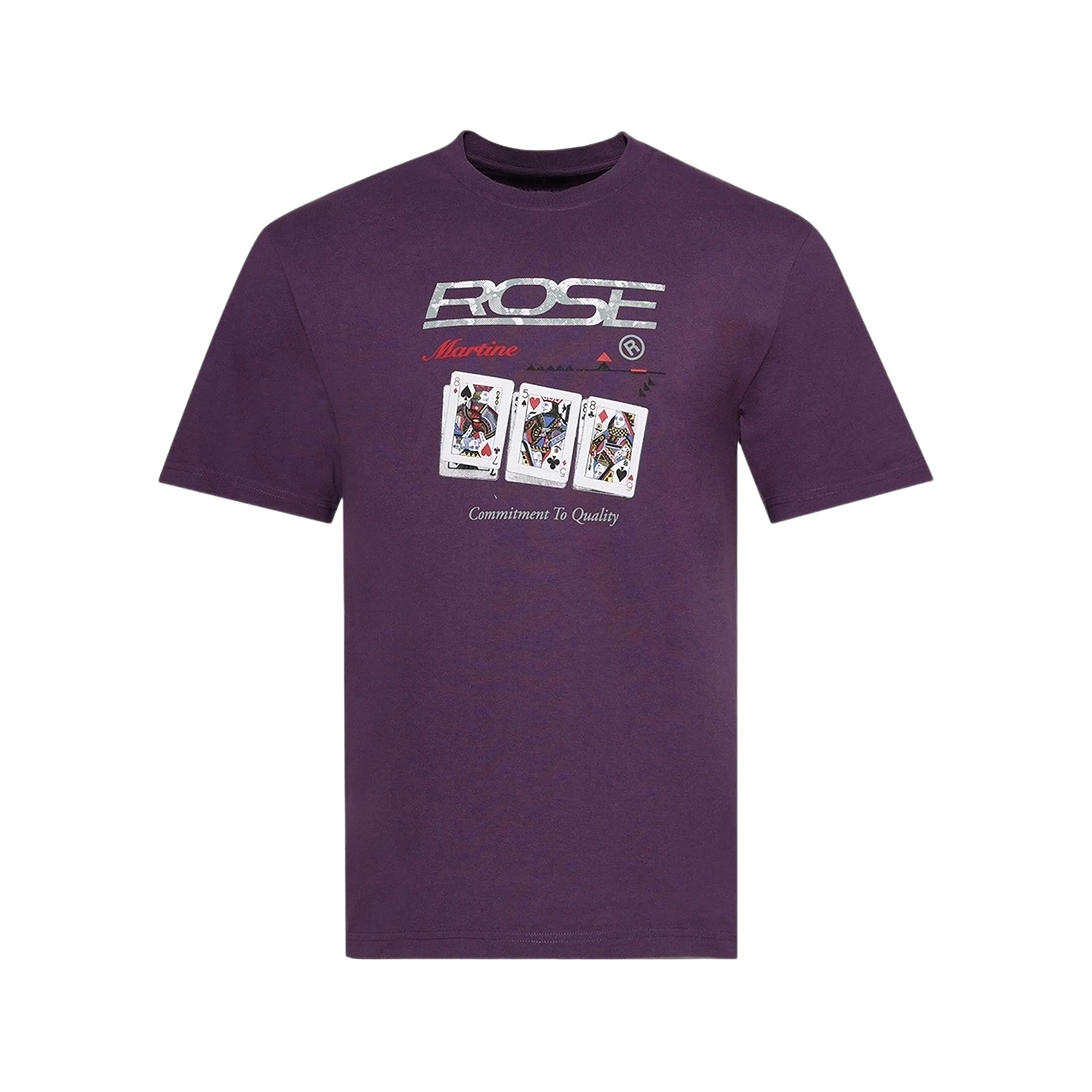 Martine Rose Classic T-Shirt Purple Wine Playing Cards 2
