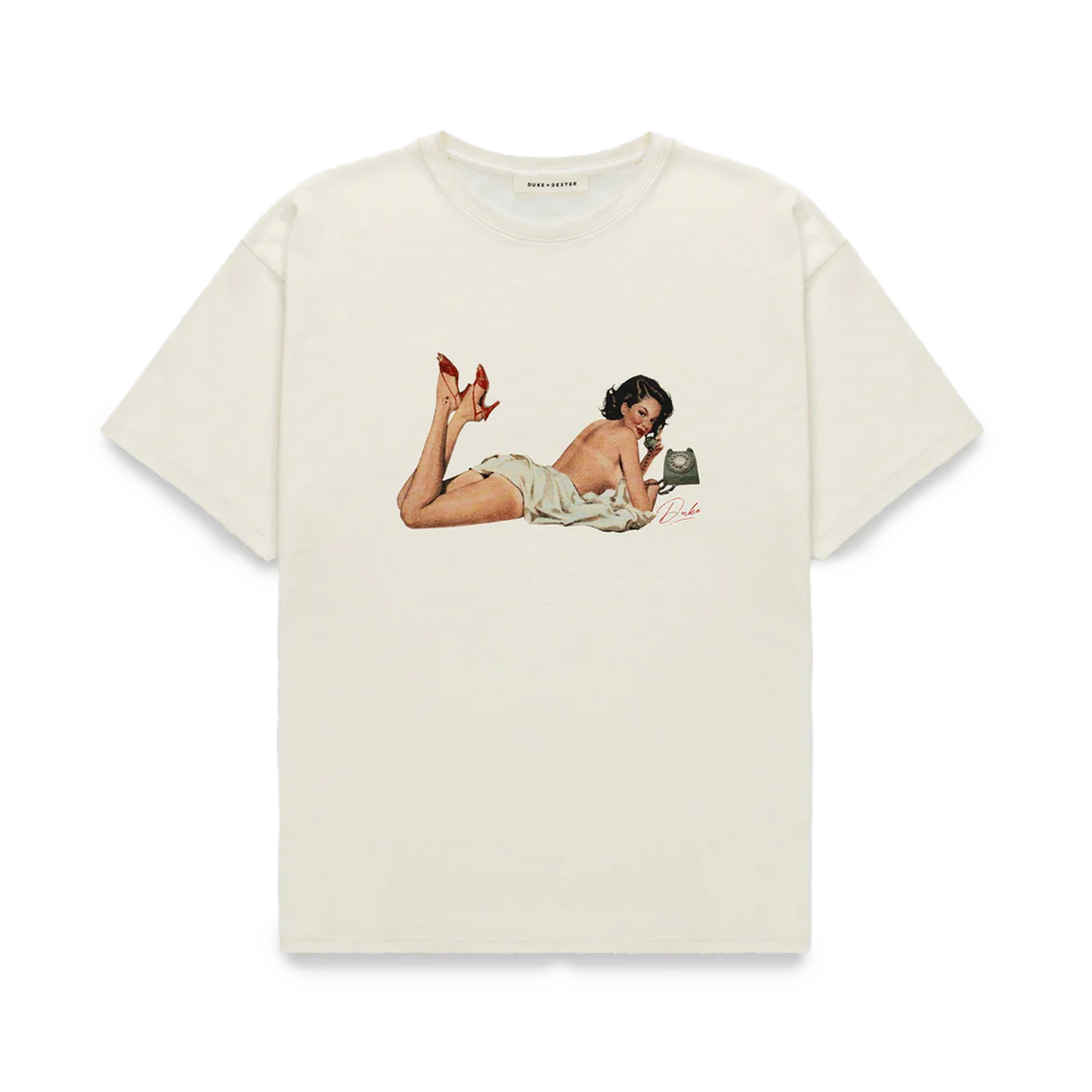 Duke + Dexter Pin Up I Vintage White T-Shirt